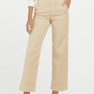 Spanx Stretch Twill Cropped Wide Leg Pant